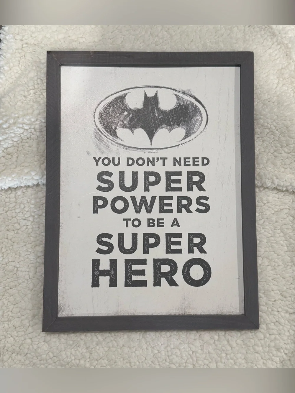 DC Comics Black and White Batman Quote Wall Art